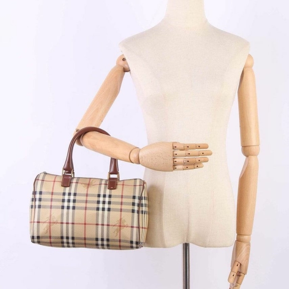 BURBERRY HAYMARKET CHECK BOSTON BAG Vintage - Picture 4 of 12